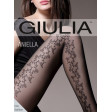 Giulia Aniella 40 Den Model 2 колготки с эффектом микротюля и боковым цветочным узором
