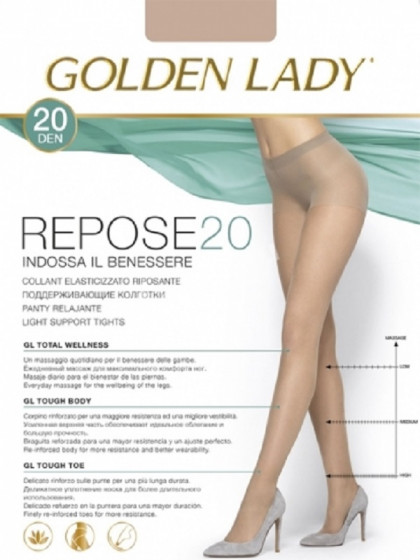 Golden Lady Repose 20 Den тонкие эластичные колготки с шортами