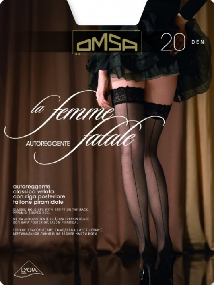 Omsa La Femme Fatale 20 Den Autoreggente эксклюзивные чулки с имитацией шва сзади