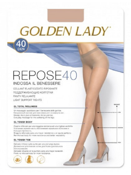 Golden Lady Repose 40 Den эластичные поддерживающие колготки с уплотненными шортами