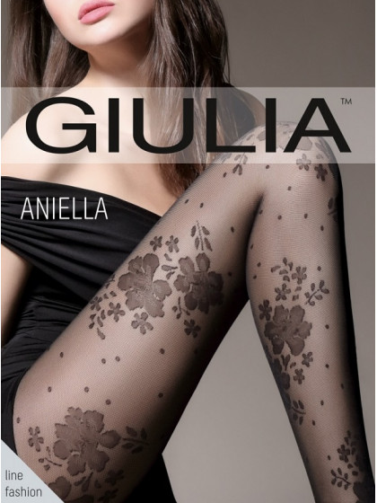 Giulia Aniella 40 Den Model 5 микросетчатые колготки с цветочным узором