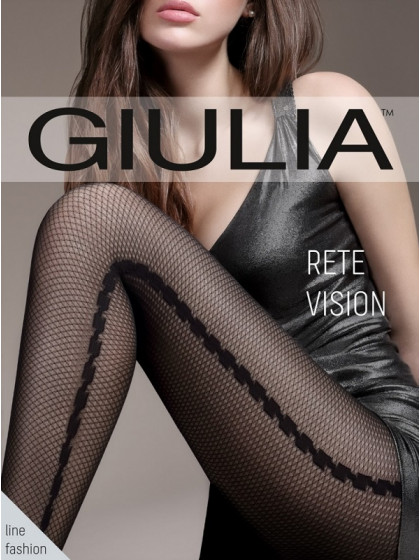 Giulia Rete Vision 40 Den Model 3 фантазійні колготки з бічним малюнком
