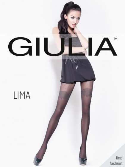 Giulia Lima 20 Den Model 9 женские тонкие колготки с имитацией чулок