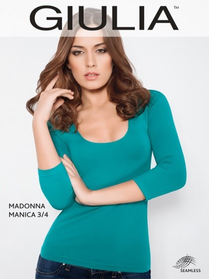 Giulia Maglia Scollo Madonna Manica 3/4 жіноча безшовна футболка