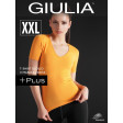 Giulia T-Shirt Scollo V Manica Corta Plus бесшовная футболка большого размера