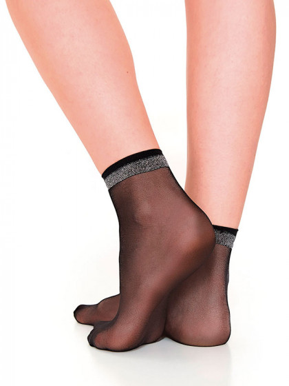 Annes Monolurex тонкие женские капроновые носки с люрексом