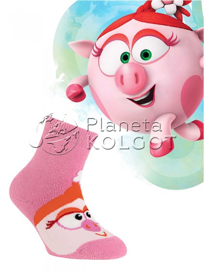 Conte Kids СМЕШАРИКИ 7С-46СП 271 детские хлопковые носки с принтом "Нюша"