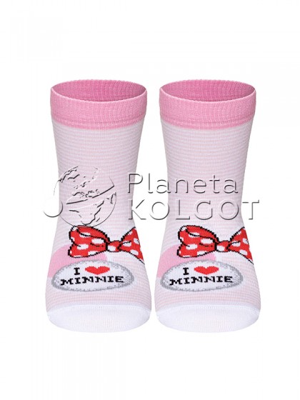 Conte Kids Disney 17С-126СПМ 350 детские носки для девочек с принтом "бантик Минни Маус"