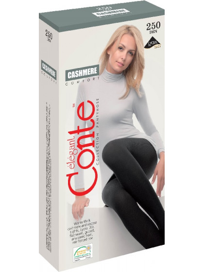 Conte Cashmere 250 Den женские теплые колготки из кашемира и вискозы