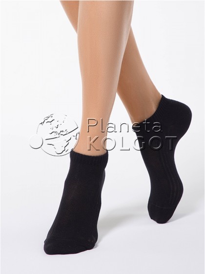 Conte Elegant Classic 7С-34СП 016 женские однотонные носочки укороченной длины из хлопка