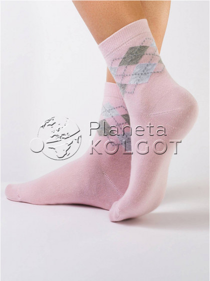 Conte Elegant Classic 7С-22СП 043 женские классические носки из высококачественного хлопка с рисунком