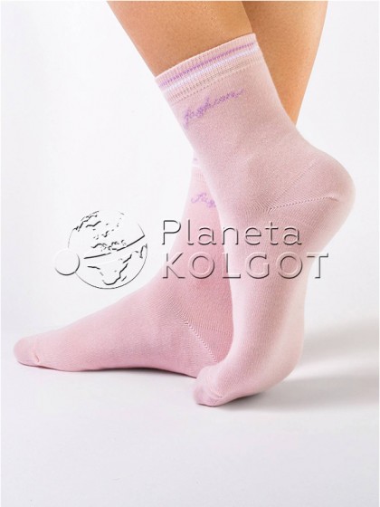 Conte Elegant Classic 7С-22СП 045 женские классические хлопковые носочки с рисунком 