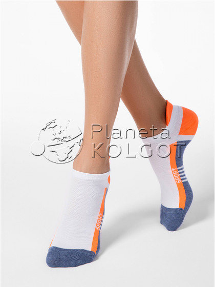 Conte Elegant Active 16С-71СП 083 женские спортивные носочки с цветными вставками и "язычком"