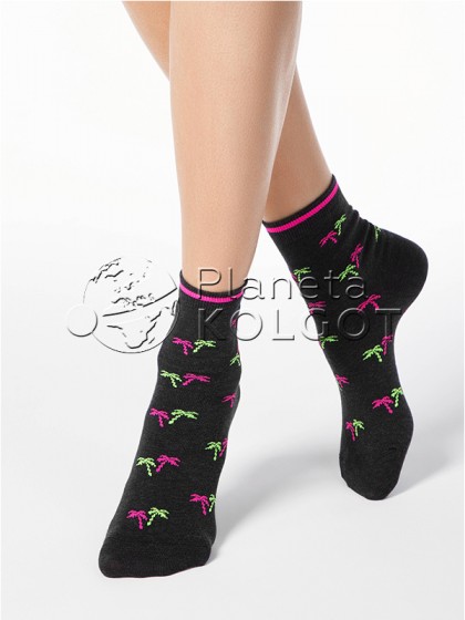 Conte Elegant Classic 15С-15СП 089 демисезонные носки для женщин с рисунком "пальмы"