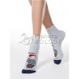 Conte Elegant Happy 17С-44СП 294 зимние носки для женщин из хлопка с антискользящим покрытием и принтом "зайчик"