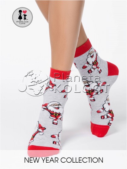 Conte Elegant New Year 18С-71СП 374 женские теплые носки с новогодним рисунком