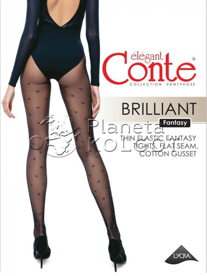 Conte Brilliant женские тонкие нарядные колготки с люрексом