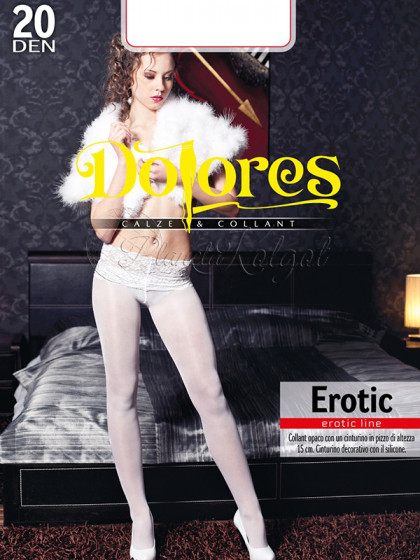 Dolores Erotic 20 Den женские классические колготки с поясом на силиконе
