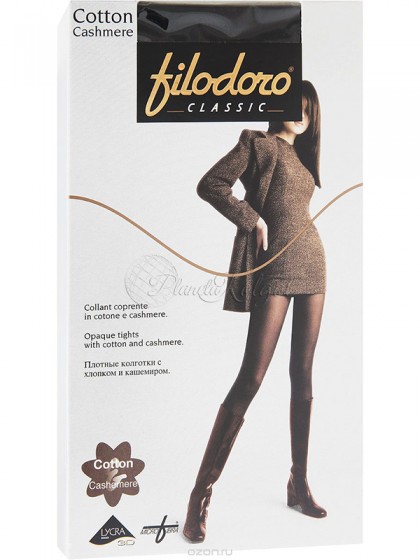 Filodoro Cotton Cashmere классические колготки из хлопка, кашемира и микрофибры
