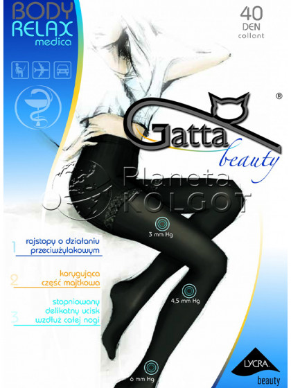 Gatta Body Relax Medica 40 Den противоварикозные колготки с шортиками