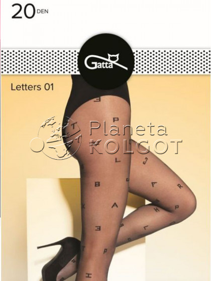 Gatta Letters 01 тонкі жіночі колготки з візерунком
