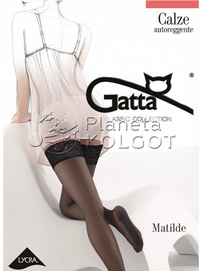 Gatta Matilde 20 Den autoreggente тонкие женские чулки с имитацией шва сзади