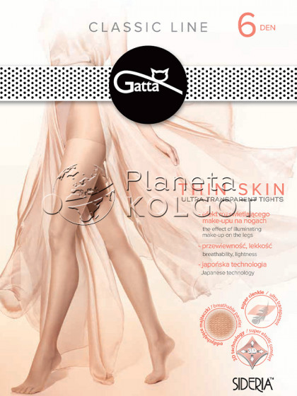 Gatta Thin Skin 6 Den супертонкие женские классические колготки