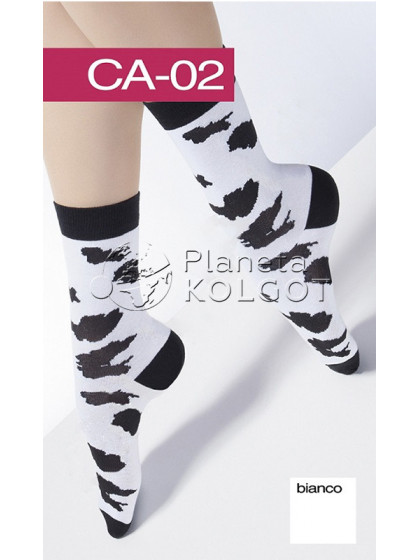 Giulia CA-02 высокие хлопковые носки с рисунком