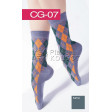 Giulia CG-07 хлопковые высокие носки с принтом