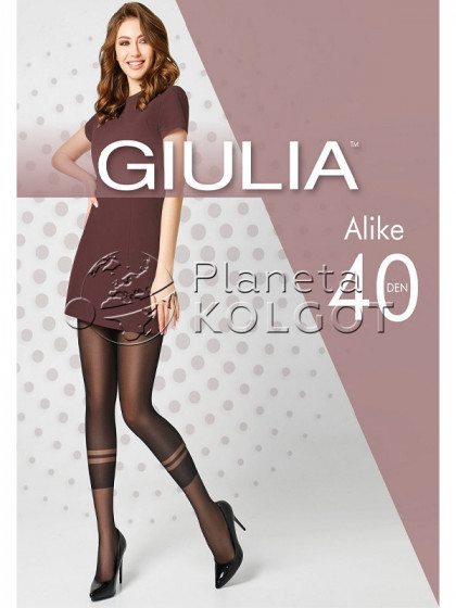 Giulia Alike 40 Den Model 1 женские фантазийные колготки с имитацией лосин (леггинсов)