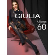 Giulia Alliance 60 Den Model 1 жіночі колготки з імітацією панчох та геометричним візерунком