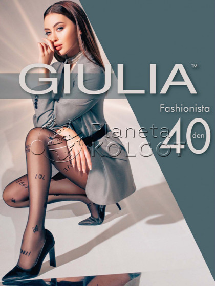 Giulia Fashionista 40 Den Model 7 жіночі фантазійні колготки з принтом