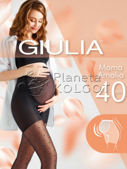 Giulia Mama Amalia 40 Den Model 1 жіночі колготки для вагітних з візерунком