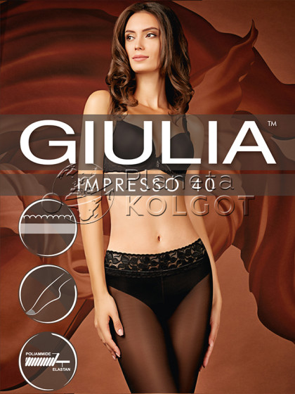 Giulia Impresso 40 Den класичні колготки на силіконовому поясі