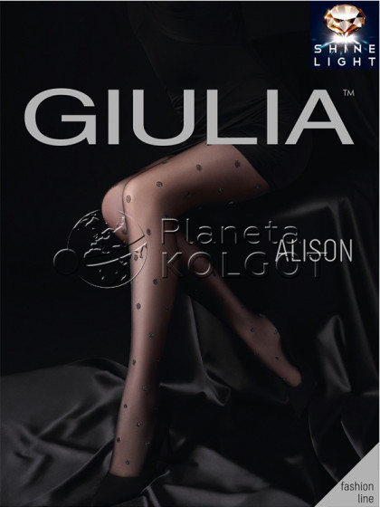 Giulia Alison 20 Den Model 3 женские тонкие колготки с рисунком и люрексом