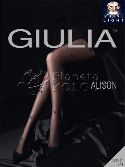 Giulia Alison 20 Den Model 5 фантазийные тонкие колготки для женщин с узором и люрексом