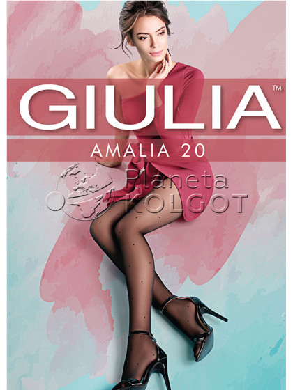 Giulia Amalia 20 Den Model 9 женские колготки с фантазийным узором "в горошек"