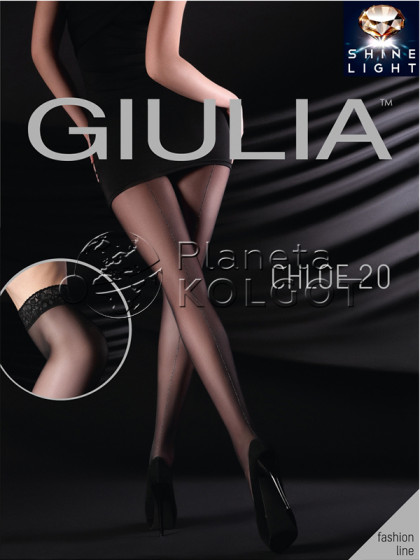 Giulia Chloe 20 Den Model 1 тонкие фантазийные колготки со швом
