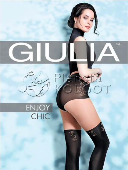 Giulia Enjoy Chic 60 Den Model 4 женские фантазийные колготки с имитацией ботфортов