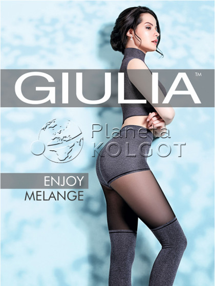 Giulia Enjoy Melange 60 Den Model 1 женские колготки с имитацией меланжевых ботфортов
