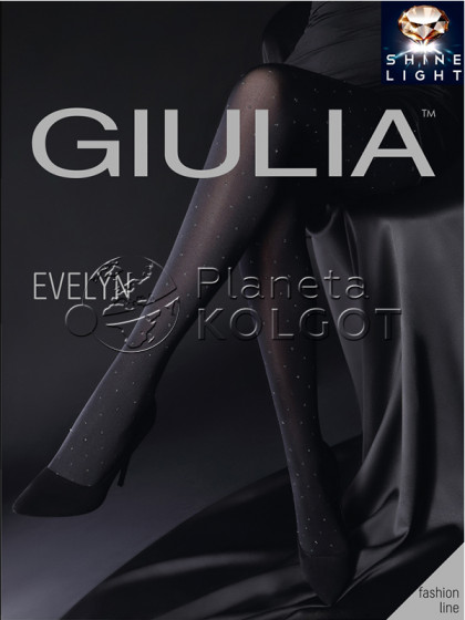 Giulia Evelyn 60 Den Model 2 женские фантазийные колготки из микрофибры с узором и с добавлением люрекса