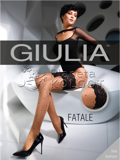 Giulia Fatale 20 Den Model 2 женские тонкие чулки с узором "в точку"