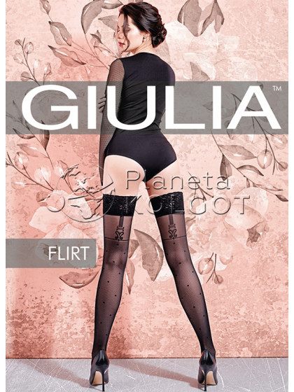 Giulia Flirt 40 Den Model 2 женские чулки с фантазийным узором
