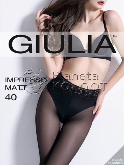 Giulia Impresso Matt 40 Den классические колготки на силиконовом поясе