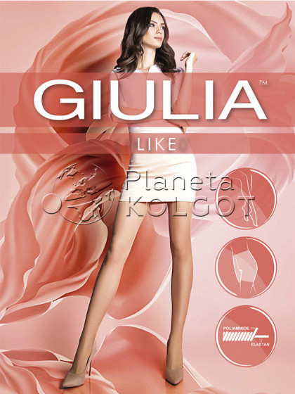 Giulia Like 20 Den жіночі класичні тонкі колготки з ущільненими шортиками