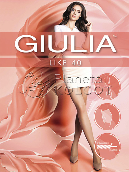 Giulia Like 40 Den жіночі класичні колготки середньої щільності із шортами