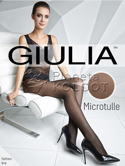 Giulia Microtulle 40 Den Model 1 женские фантазийные колготки в микросетку
