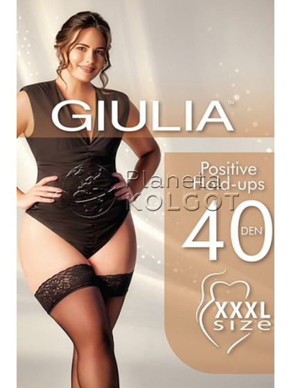 Giulia Positive Hold-Ups 40 Den женские чулки большого размера
