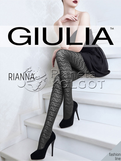 Giulia Rianna 60 Den Model 4 женские фантазийные колготки из микрофибры с узором "геометрия"