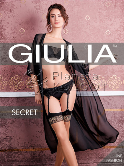 Giulia Secret 20 Den Model 8 женские чулки под пояс с принтом